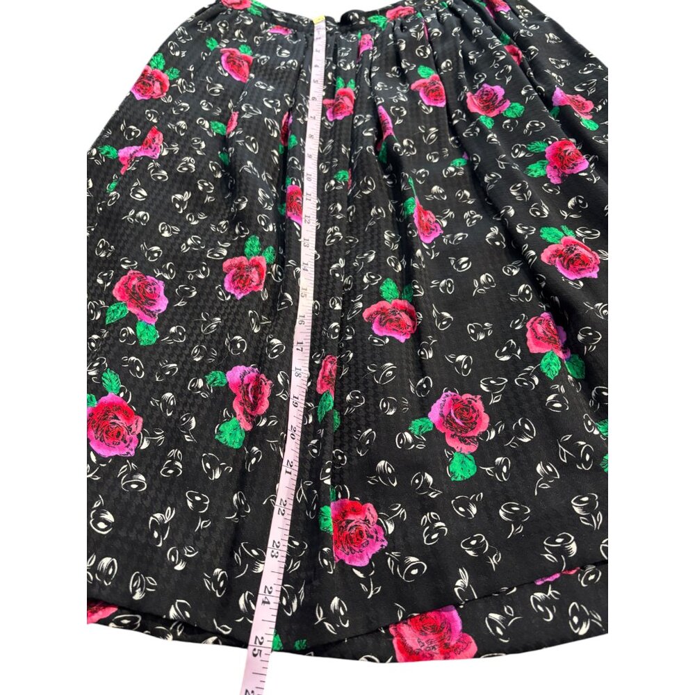 Jason Prescott Petite Silk Skirt‎ Set sz 8P Floral Asian 80s 2-Piece Vintage - Picture 11 of 11